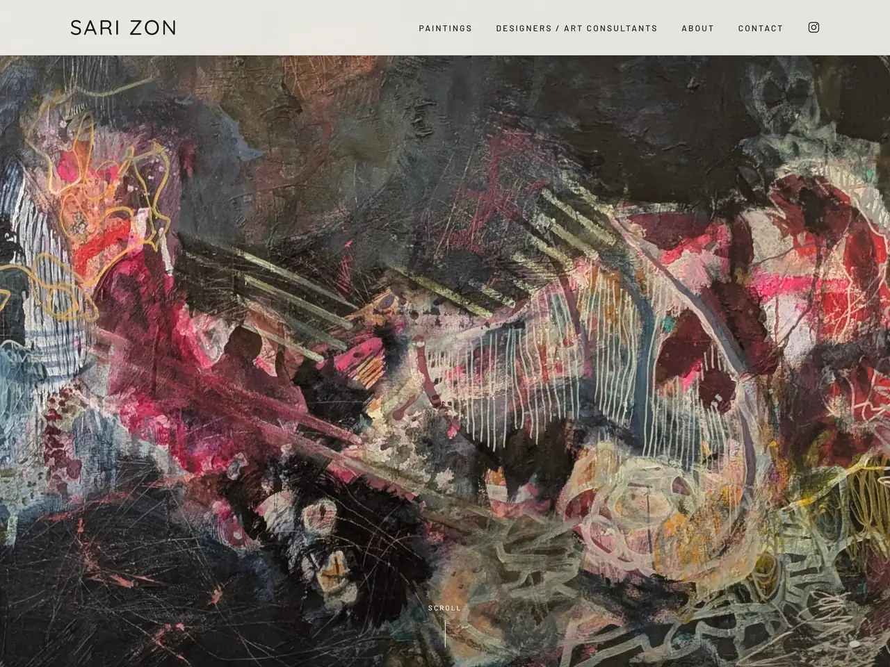 Sari Zon — contemporary abstract artist portfolio website